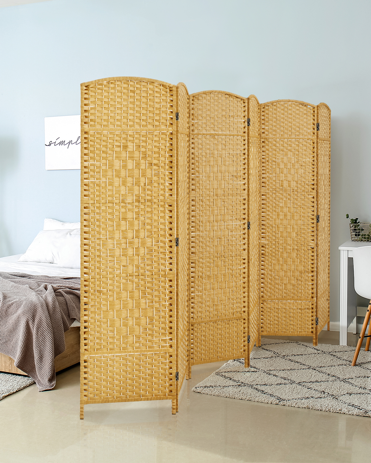 Jostyle Room Divider 6ft. Tall Extra Wide Privacy Screen, Folding Privacy Screens - image 4 of 12