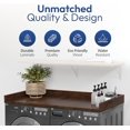 thumbnail image 6 of OfficeSimpli Washer Dryer Countertop w Non-Slip Pads, Made in USA, Laundry Room Wood Topper, Washer Dryer Cover for Top, Laundry Guard, Laundry Countertop, Laminate Finish (California Walnut), 6 of 6