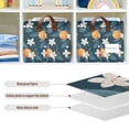 thumbnail image 4 of Yayeee Foldable Storage Basket for Shelves with Handles Waterproof Cloth Bins, Oranges Pattern, 4 of 7