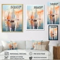 thumbnail image 4 of Designart "Minimalism Sailboat flow IX" Nautical & Beach Floater Framed Wall Art Living Room, 4 of 7