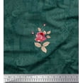 thumbnail image 1 of Soimoi Georgette Viscose Fabric Texture,Leaves & Rose Flower Decor Fabric Printed Yard 42 Inch Wide, 1 of 3