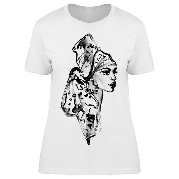 Watercolor Of An African Beauty T-Shirt Women -Image by Shutterstock, Female x-Large