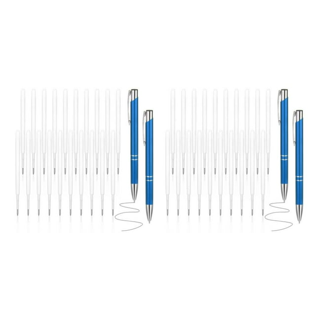 Maytalsory 38x Durable Ballpoint Pen Refills For Office Business Reliable Easy To Refillable Versatile 2Set