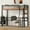 2: Black, variant on Harper & Bright Designs Metal Full Size Loft Bed with L shaped Desk, Full Loft Bed Frame with Storage Bookcase and Shelves for Bedroom Dorm Guestroom, Black
