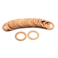 thumbnail image 2 of 30pcs 20mm Inner Diameter Copper Washers Flat Sealing Gasket Rings, 2 of 3