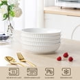 thumbnail image 2 of Malacasa Pasta Bowls, 34 oz Ceramic Salad Bowls Set of 4, Large Kitchen Bowls Set for Serving Soup, Pasta, Dinner, Microwave Dishwasher Safe, 2 of 10