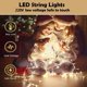 thumbnail image 5 of Cadena de luces LED de 300 para interiores y exteriores, luces navideñas de color blanco cálido con cable transparente, cadena de luces enchufable para dormitorio y jardín, 5 of 7
