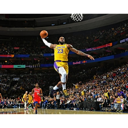 LeBron James Los Angeles Lakers Unsigned Dunking Photograph