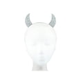 thumbnail image 2 of Lux Accessories Black Devil Horn Silver Tone Mixed Metals Fashion Headband, 2 of 2
