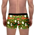thumbnail image 4 of Funny Boxers for Men Hilarious No Fly Christmas Themed Shorts Sofy Comfy Cartoon Printed Underpants Men's Fashion, B04 Green, Size M, 4 of 6