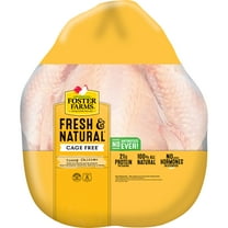 Foster Farms Fresh & Natural Young Whole Chicken, 21g Protein per 4 oz Serving, 4.2 - 6.5 lb Bag