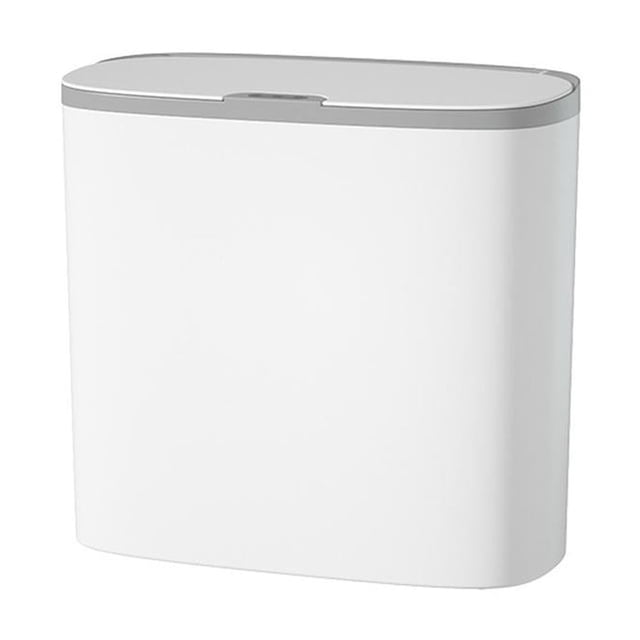 Motion Sensor Trash Can, Wall-mount Slim Automatic Garbage Can With Lid, 3.7 Gallon Waterproof Touchless Smart Trash Bin For Bathroom Office