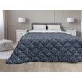 thumbnail image 1 of Abstract Down Alternative Comforter, Monochrome Composition of Rounds in Different Motifs and Shapes Hand Drawn Like, Microfiber Quilt for All Season, 5 Sizes, Slate Blue, by Ambesonne, 1 of 3
