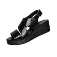 thumbnail image 2 of Viluyesy Womens Wedge Sandals, Thick Sole Open Toe Adjustable Buckle 2026 Casual Fashion Shoes Black US8.5, 2 of 9