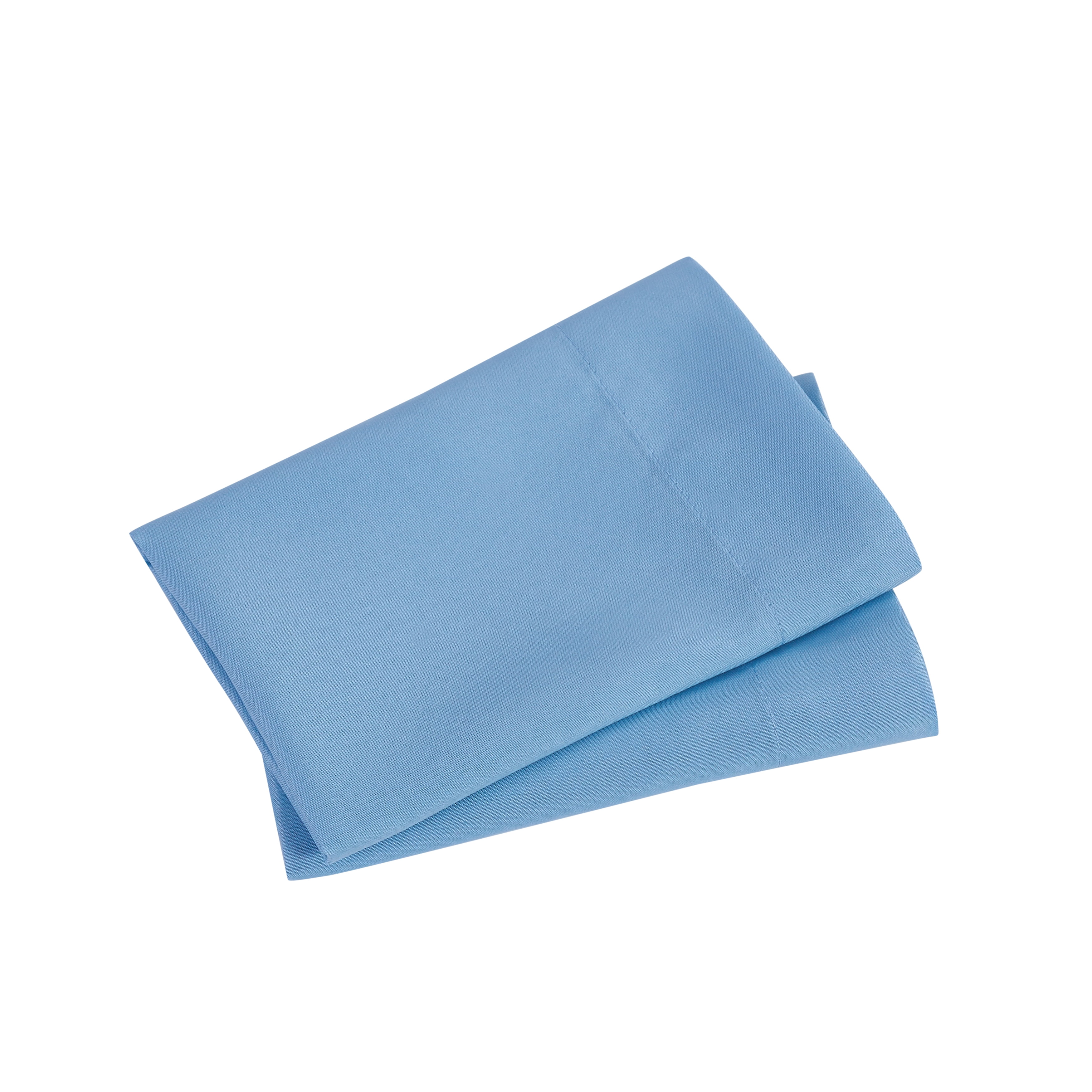 (2 pack) Mainstays Basic Value Microfiber Pillowcase, Light Blue, Standard, 1 Piece