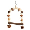 thumbnail image 2 of Parrots Swing Toys, Pet Bird Swing Intellectual Development Pine Cones Easy To Install Logs Wooden  For Parakeet L, 2 of 8