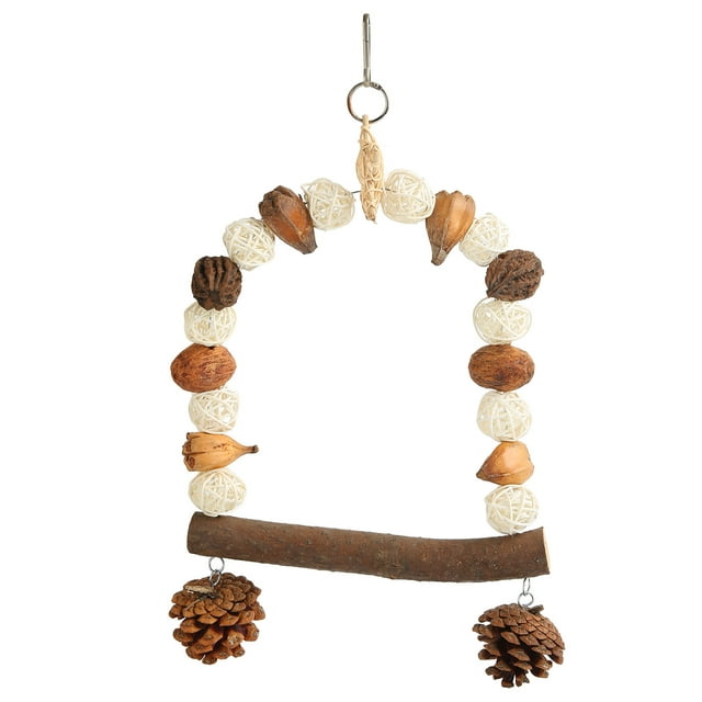 Oubit Pet Bird Swing,Pet Bird Swing Logs Pet Bird Swing Toy Parrot Chewing Swing Exceptional Reliability