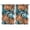 Exotic Floral, variant on Tropical Leaf Print 2-Piece Kitchen Curtain Set, 42x63 Inch Hawaiian Floral & Palm Inspired Window Treatment Panels for Farmhouse Decor