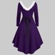 thumbnail image 4 of Liquidación de Lilgiuy por menos de 10 $ Vestidos de fiesta de Navidad para mujer Disfraz de Papá Noel Vestido de terciopelo Vestidos de Navidad de manga larga Vestido midi de señora Túnica, 4 of 5