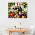 thumbnail image 3 of COMIO Wine and Grapes Poster Canvas Printed Matter Retro Wine Pictures Wall Art for Living Room Bedroom Decor Gifts for Family and Friends Framed, 3 of 5