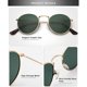 thumbnail image 3 of Gafas de sol redondas Nssiw para mujer y hombre, gafas de sol redondas de metal premium con lentes polarizadas y protección UV, 3 of 7