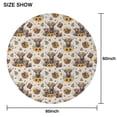 thumbnail image 6 of Beige Highland Cow Sunflower Basket Pattern Round Tablecloth 60"x60",Wrinkle Wipeable Table Cloth for Kitchen Dining Room Picnic Patio Party, 6 of 6
