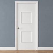 Pre-Cut 2 Set Peel and Stick Door Molding Trim Kit, 20" x20" Premade Wainscoting Panels, Self Adhesive Wall Moulding Panel for Interior Walls Picture Frame