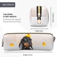 thumbnail image 3 of Fotbe Dachshund Sitting in Bathtub Estuche para Lápices de Cuero con Estampado, Estuche con Cremallera Resistente, Organizador Compacto y Elegante para Papelería, 3 of 7