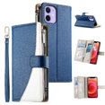 thumbnail image 1 of Funda cartera GANGXUN para iPhone 12 Mini , cuero PU con tarjetero, cremallera, correa de mano, soporte y protección 580°, 1 of 6