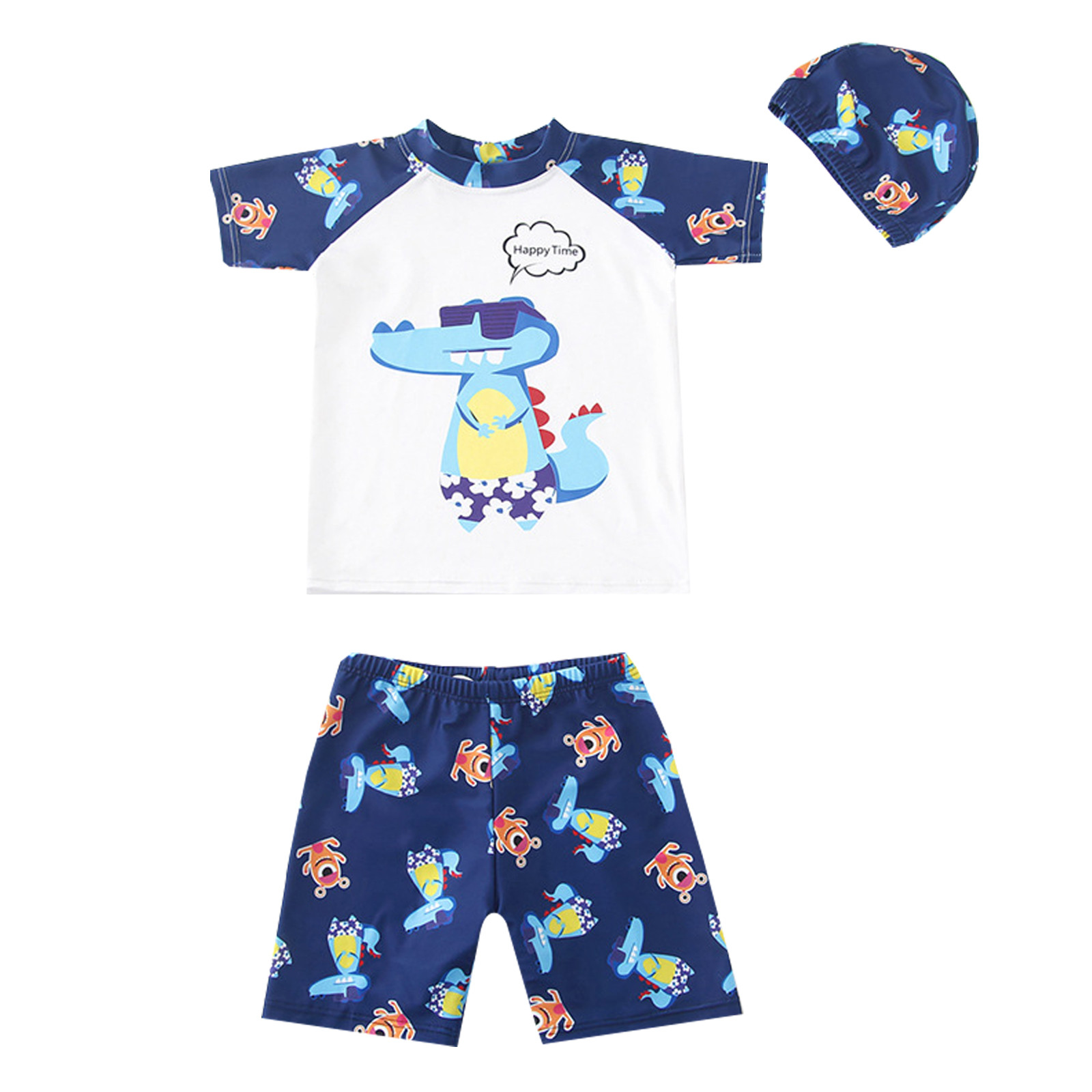 TAIAOJING Boys Two Piece Swimsuit Toddler Baby Boys Dinosaur Beach Bathing Suit Swimwear 35