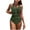 Army Green, variant on Mgmyaa Women's One Piece Swimsuit Tummy Control V Neck Sequins Bathing Suits Army Green M