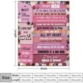 thumbnail image 2 of Gifts for Mom Blanket, Mom Blanket from Daughter, Ultra-Soft Fleece Flannel Mother Throw Blankets for Warm Birthday Present, Thanksgiving Day and Mother Day, 50" x 60", 2 of 5