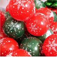 thumbnail image 1 of Globos de Navidad de 10 pulgadas, decoración de fiesta de cumpleaños, Papá Noel, nieve, color verde y rojo, para el hogar, 20 piezas/30 Uds., 1 of 3