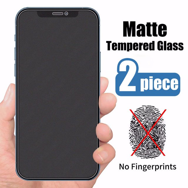 2 piezas de vidrio templado mate para IPhone 7 8 6 6S Plus XR XS X 5 5S SE Protector de pantalla para iPhone 11 12 Pro Mini 13 Pro Max Glass Deng Xun unisex