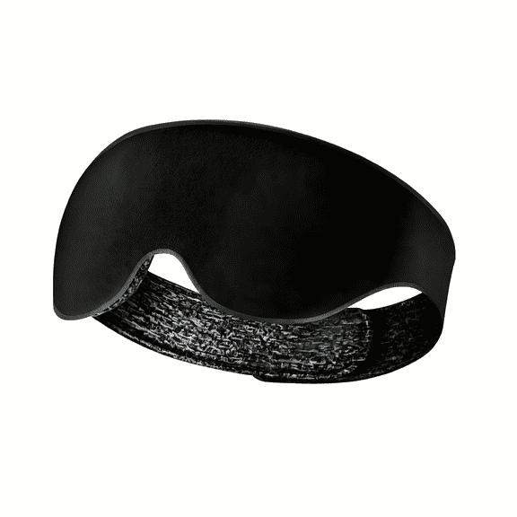 Pautric 3D Contoured Sleep Mask, 100% Blackout Eye Mask with Adjustable Strap, Soft Breathable Light Blocking Eye Cover for Sleeping, Travel, Nap, Shift Work, Black