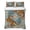 Turquoise, Orange, Red, Beige, variant on Quilts Twin Size Bedding Set, Retro Tiger Lightweight Quilted Comforter, Wild Animals Orange Red Ethnic Tribal Geometric Reversible Bedspread Coverlet with Pillow Covers for All Season, 68" x 86"