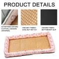 thumbnail image 3 of Stylish Dog Bed Mat, Summer Pet Cooler Cat Ice Cushion, Rattan Cool Mat Dog Kennel, Pet Sleeping Mat for Small to XXX-Large Dogs, Grey Rabbit Pattern - L(23.62"x17.71"x1.1"), 3 of 6