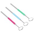 thumbnail image 2 of Eyelash Mirror, Lightweight Compact Prevent Fogging Extended Handle Grafted Eyelash Mirror Stainless Steel  For Hospital For Dentisit, 2 of 8