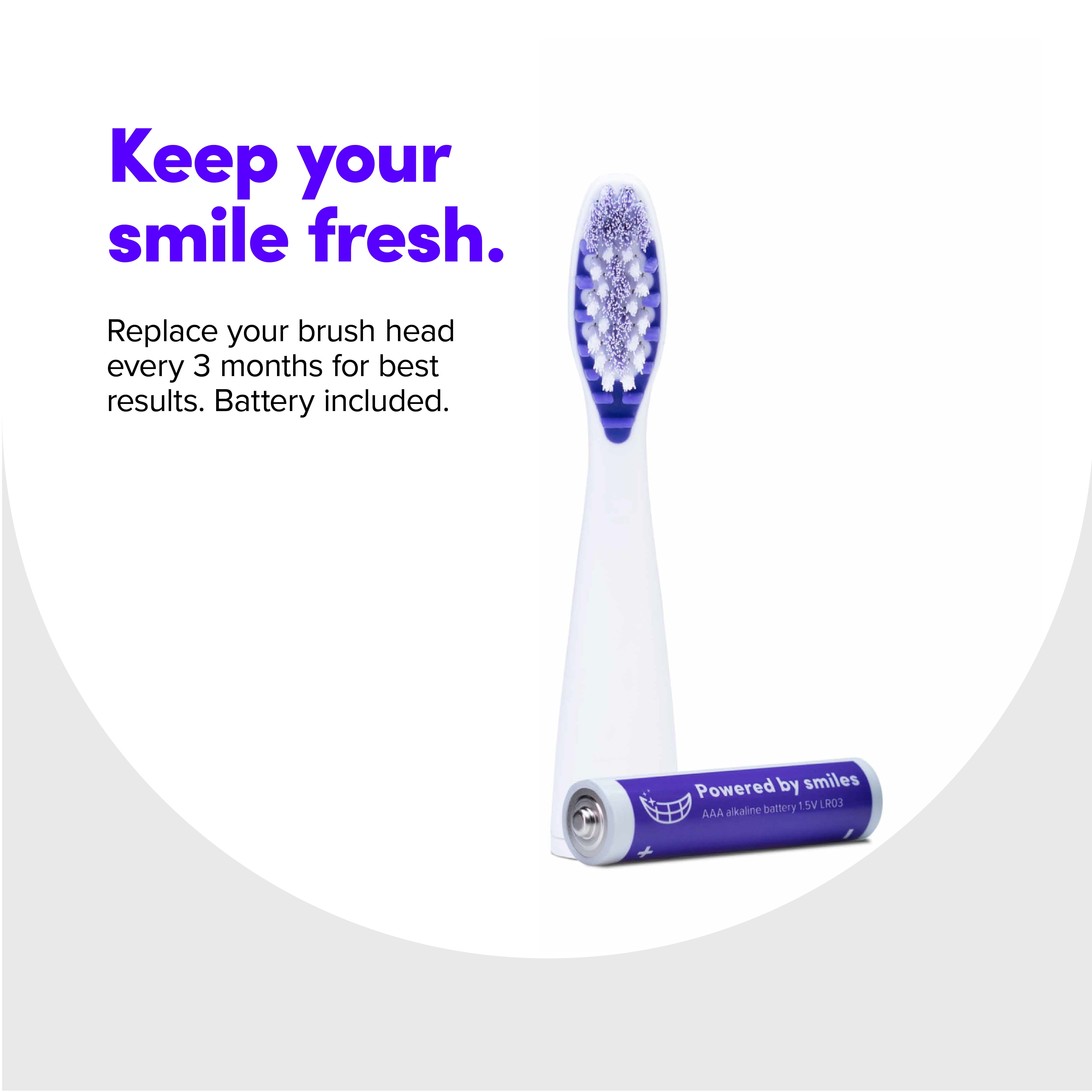 SmileDirectClub Electric Toothbrush with 3-in-1 Travel Case, Mirror Mount, and Stand - Blurple