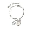 thumbnail image 2 of Delight Jewelry Silvertone Large Greek Letter - Theta - Silvertone Discover Dream Explore Zoey Charm Bracelet, 6.5+2" Extender, 2 of 4
