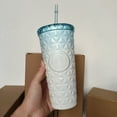 thumbnail image 1 of Starbucks Gradient Diamond Quilted 304 Stainless Steel Straw Bottle, 1 of 2