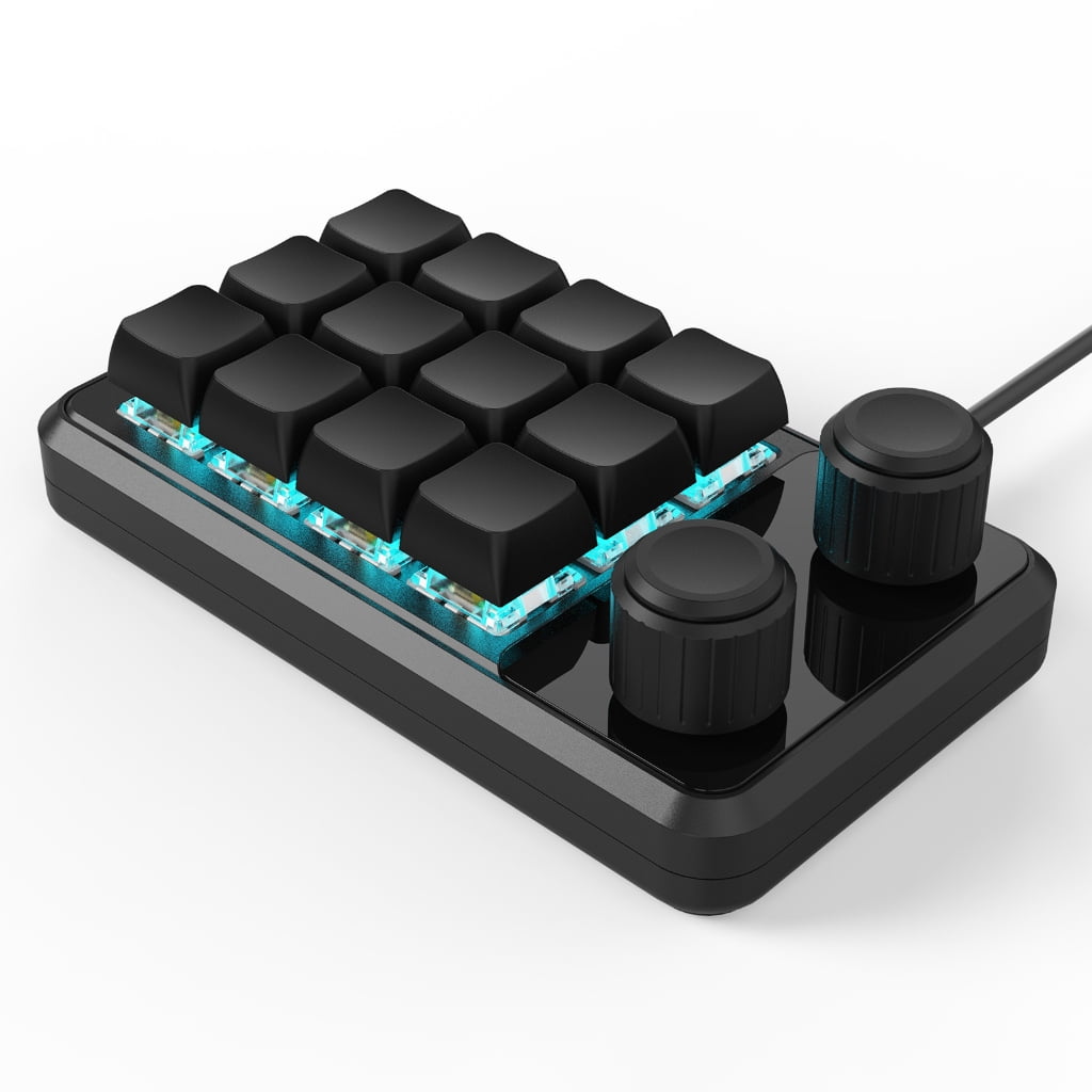 PatungKu Ergonomic Single Handed Keyboards with 12 Programmable Key and Dynamic RGBs Effects