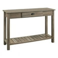 thumbnail image 1 of Table Console d'Entrée Style Campagnard en Bois 48 Pouces - Gris Lavé, 1 of 9