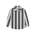 thumbnail image 7 of Oxford Dress Shirts for Boys Striped Long Sleeve Collared Button Up Shirt with Chest Pocket School Uniform (4-5 Years, Black 01), 7 of 7
