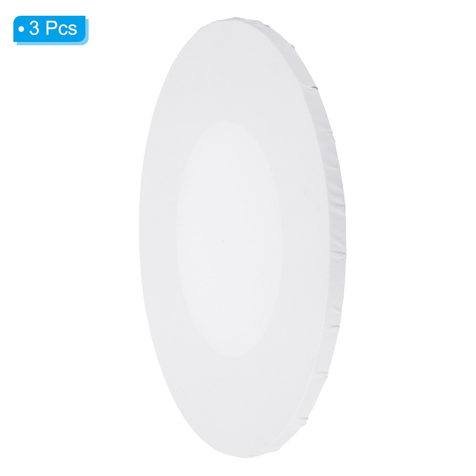 Uxcell Paint Canvases for Painting, 3 Pack 12x8 Inch Oval Wood Frame Stretched Blank Art Board Panels White