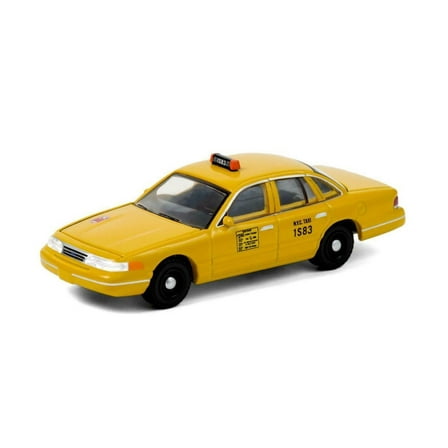 New York City Taxi 1994 Ford Crown Victoria, Yellow - Greenlight 30206/48 - 1/64 scale Diecast Model Toy Car