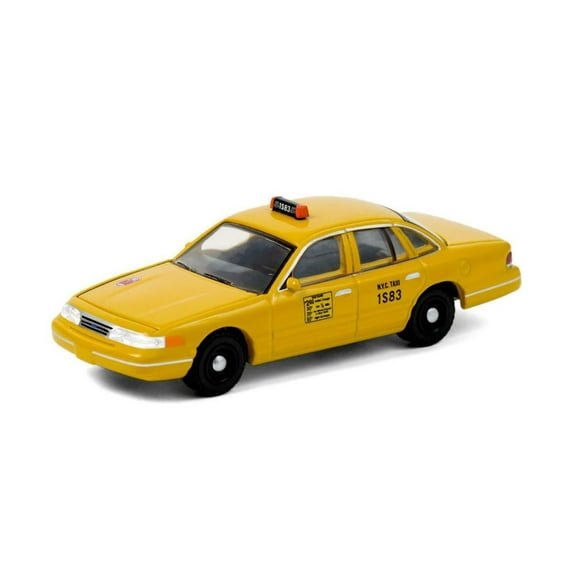 New York City Taxi 1994 Ford Crown Victoria, Yellow - Greenlight 30206/48 - 1/64 scale Diecast Model Toy Car