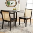 thumbnail image 4 of SAFAVIEH Levy Dining Chair, Black/Natural, Set of 2 (18.3 in. W x 23.3 in. D x 34.6 in. H), 4 of 13