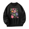 thumbnail image 4 of Sudadera con cuello redondo para mujer, ropa de otoño con cuello redondo para uso diario, pesca en la calle XL, 4 of 7