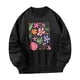 thumbnail image 4 of Sudadera de cuello redondo para mujer, suéteres de cuello redondo de otoño para acampar, viajar, calle Negro, 4 of 7